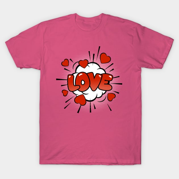 Love Speech Bubble T-Shirt by JunkyDotCom